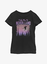 Disney Peter Pan Neverland Vintage Youth Girls T-Shirt