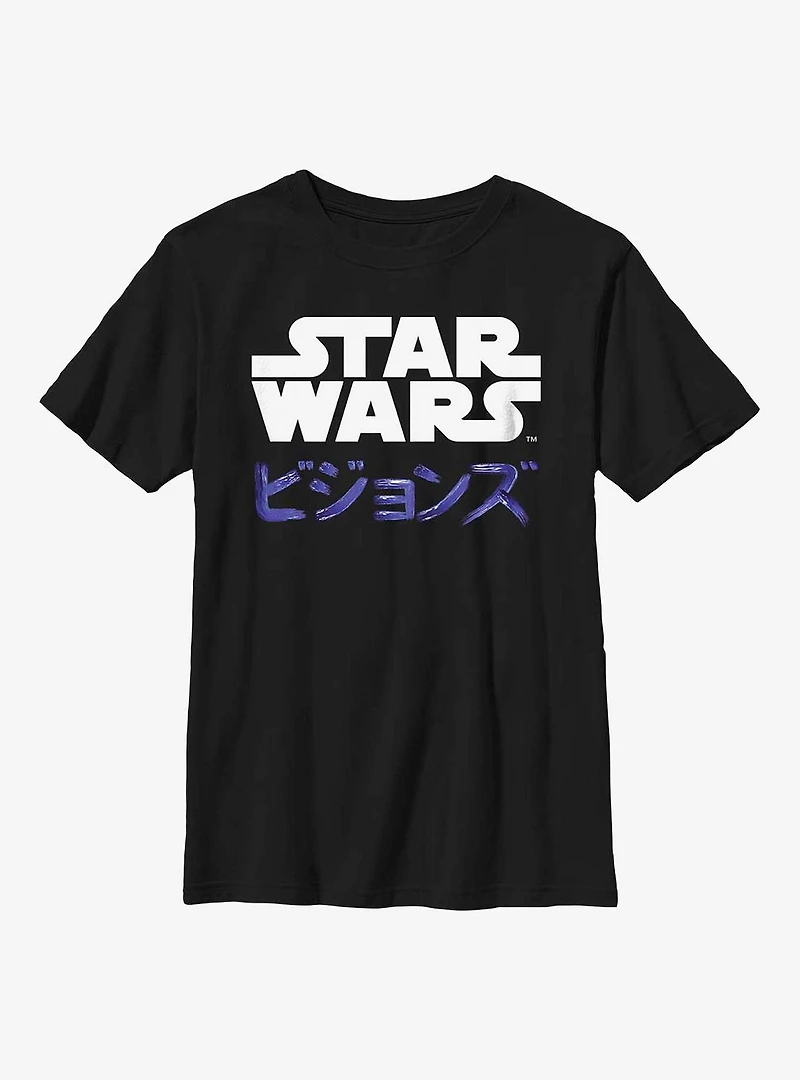 Star Wars: Visions Japanese Text Logo Youth T-Shirt