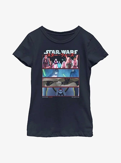 Star Wars: Visions 9th Jedi Stack Youth Girls T-Shirt
