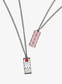 Demon Slayer: Kimetsu No Yaiba Nezuko & Tanjiro Tag Best Friend Necklace Set