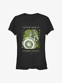 Marvel What If...? Boxed Zombie Captain America Girls T-Shirt