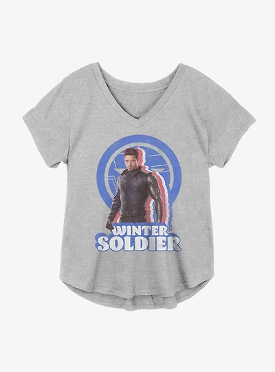 Marvel The Falcon And Winter Soldier Bucky Pose Girls Plus T-Shirt