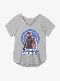 Marvel The Falcon And Winter Soldier Bucky Pose Girls Plus T-Shirt