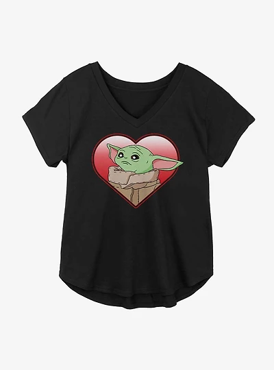 Star Wars The Mandalorian Child Heart Girls Plus T-Shirt