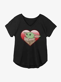 Star Wars The Mandalorian Child Heart Girls Plus T-Shirt