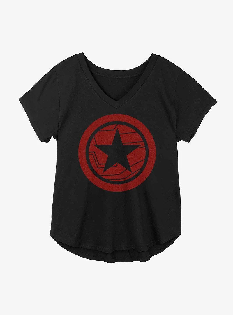 Marvel The Falcon And Winter Soldier Shield Girls Plus T-Shirt