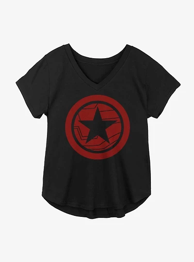 Marvel The Falcon And Winter Soldier Shield Girls Plus T-Shirt