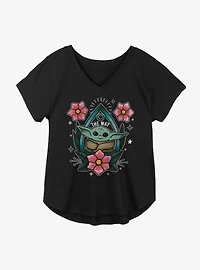 Star Wars The Mandalorian Child Planchette Girls Plus T-Shirt