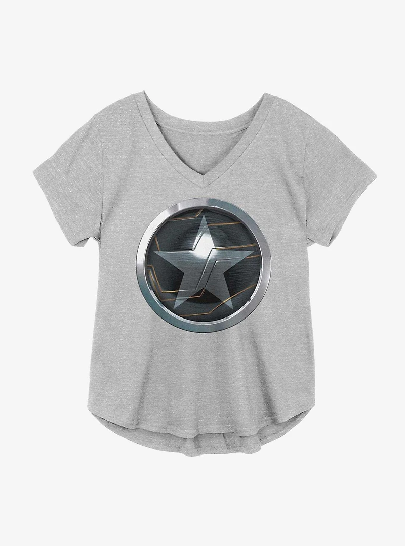 Marvel The Falcon And Winter Soldier Logo Girls Plus T-Shirt