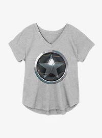 Marvel The Falcon And Winter Soldier Logo Girls Plus T-Shirt
