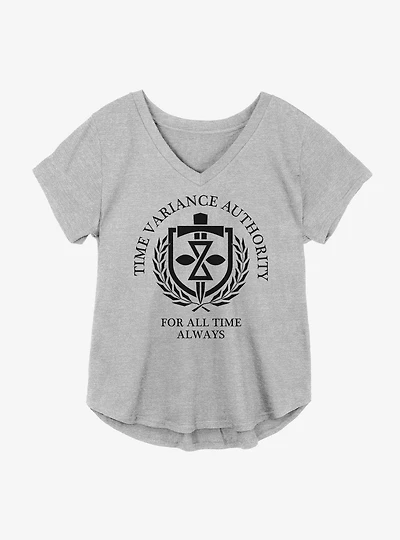 Marvel Loki Time Variance Authority Tagline Girls Plus T-Shirt