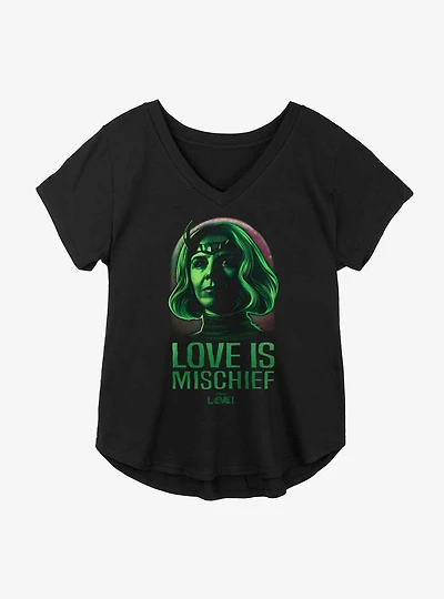 Marvel Loki Love Is Mischief Sylvie Girls Plus T-Shirt