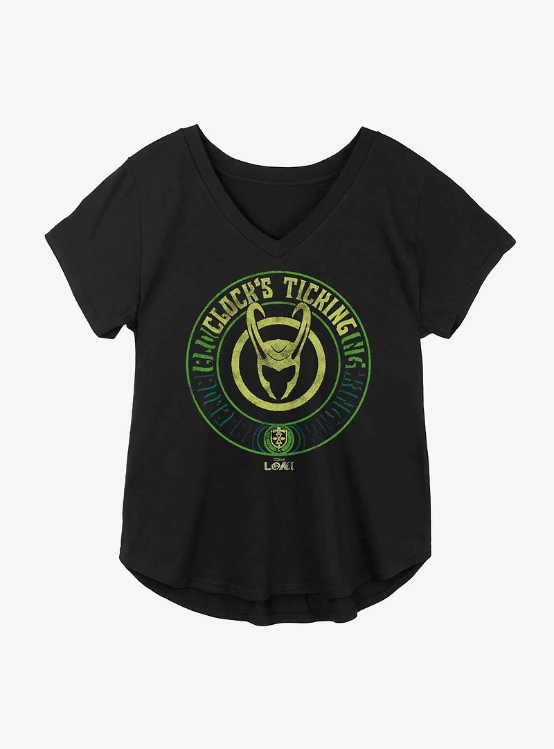 Marvel Loki Clock's Ticking Girls Plus T-Shirt