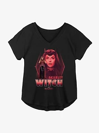 Marvel WandaVision Scarlet Witch Portrait Stack Girls Plus T-Shirt