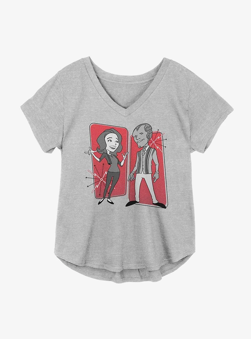 Marvel WandaVision Retro Panels Girls Plus T-Shirt