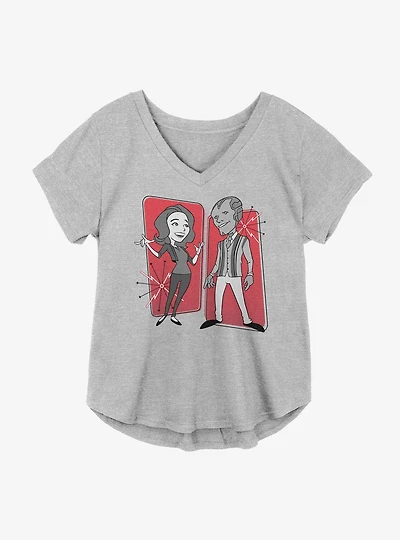 Marvel WandaVision Retro Panels Girls Plus T-Shirt