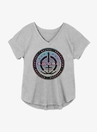 Marvel WandaVision S.W.O.R.D. Digital Logo Girls Plus T-Shirt