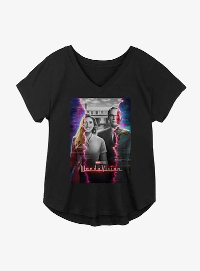 Marvel WandaVision Teaser Poster Girls Plus T-Shirt
