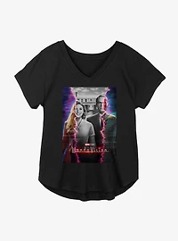 Marvel WandaVision Teaser Poster Girls Plus T-Shirt