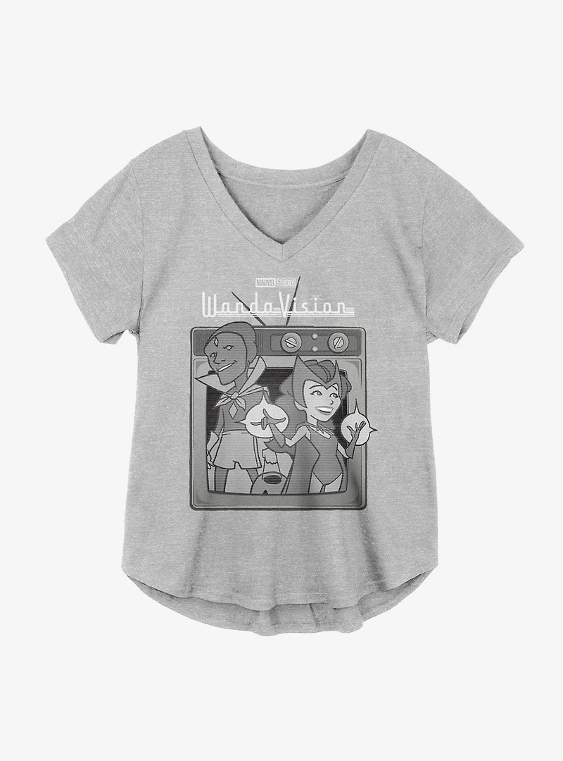 Marvel WandaVision Vintage TV Girls Plus T-Shirt