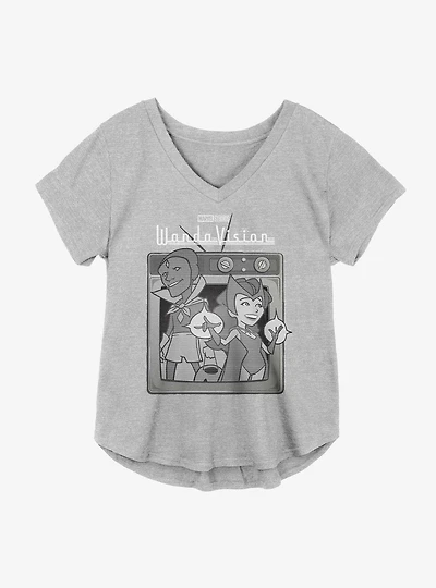 Marvel WandaVision Vintage TV Girls Plus T-Shirt