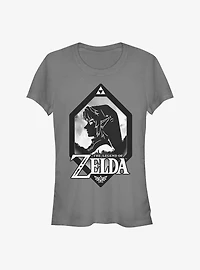 Nintendo Zelda Silhouette Shield Girls T-Shirt
