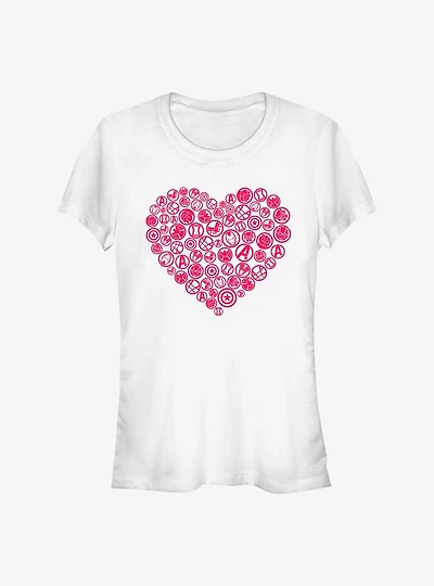 Marvel Avengers Heart Icons Girls T-Shirt