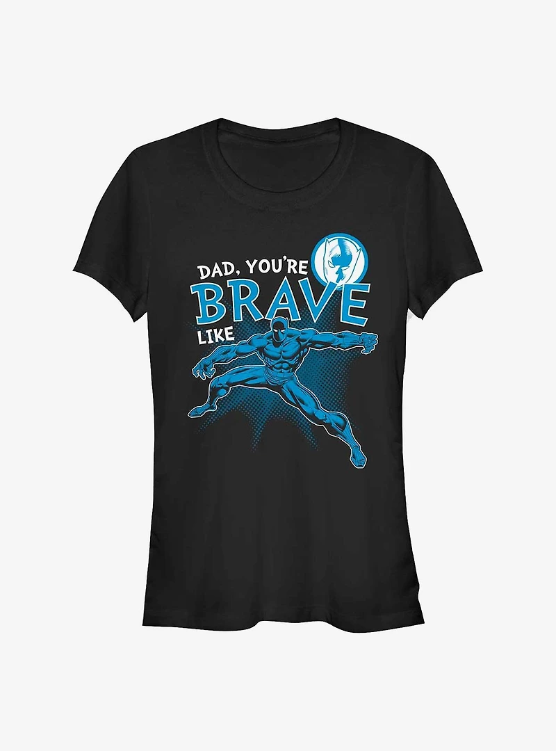 Marvel Black Panther Brave Like Dad Girls T-Shirt