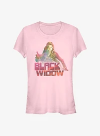 Marvel Black Widow Ombre Girls T-Shirt