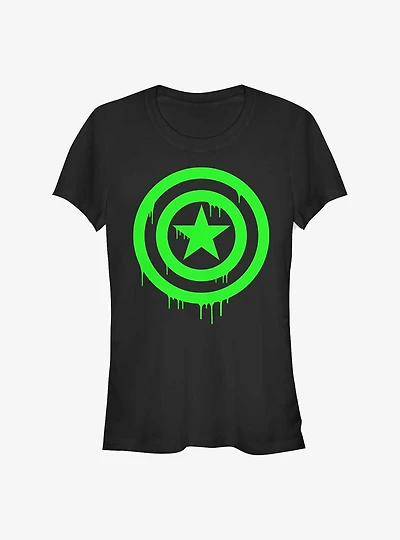 Marvel Captain America Oozing Shield Girls T-Shirt