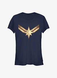 Captain Marvel Costume Symbol Girls T-Shirt