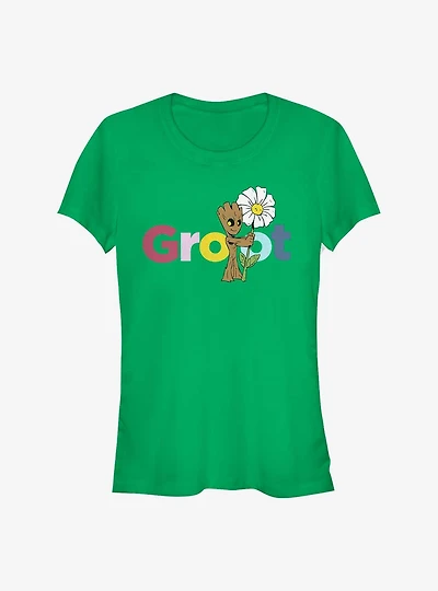 Marvel Guardians Of The Galaxy Groot Flower Girls T-Shirt