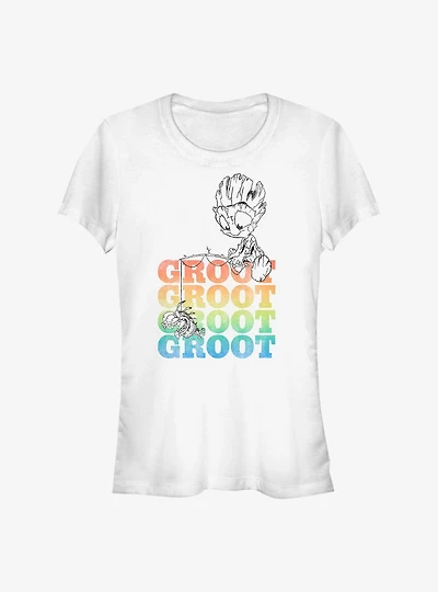 Marvel Guardians Of The Galaxy Groot Flower Girls T-Shirt