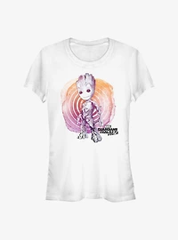 Marvel Guardians Of The Galaxy Groot Watercolor Girls T-Shirt