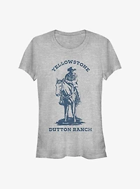 Yellowstone Dutton Ranch Distressed Sign Girls T-Shirt