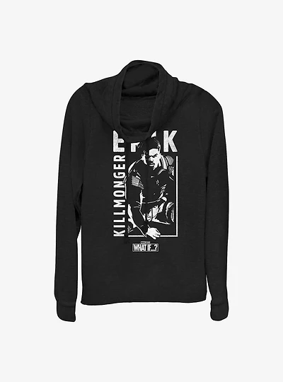 What If?? Erik Killmonger Was Special-Ops Girls Cowlneck Long-Sleeve Top