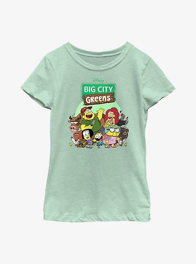Disney Big City Greens Group Shot Youth Girls T-Shirt