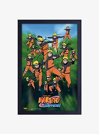 Naruto Clones Up Framed Wood Wall Art