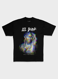 Lil Durk Only The Family Glitch Portrait T-Shirt
