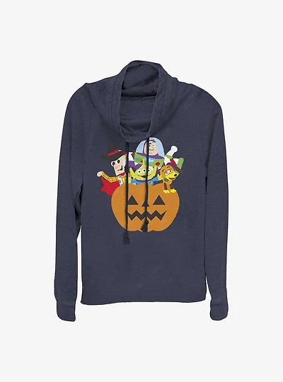 Disney Pixar Toy Story Pumpkin Surprise Characters Girls Cowlneck Long-Sleeve Top