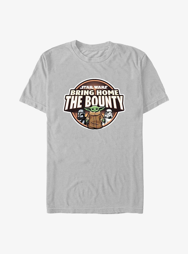 Star Wars The Mandalorian Bring Home Bounty Characters Logo T-Shirt