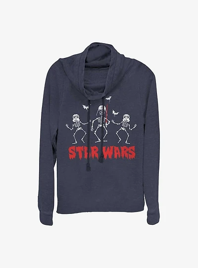 Star Wars Dark Side Creepy Wars Girls Cowlneck Long-Sleeve Top