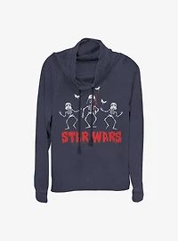 Star Wars Dark Side Creepy Wars Girls Cowlneck Long-Sleeve Top