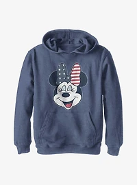 Disney Minnie Mouse American Bow Youth Hoodie