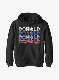 Disney Donald Duck Retro Stack Youth Hoodie