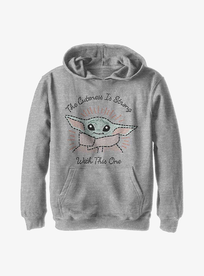 Star Wars The Mandalorian Child Stitch Youth Hoodie