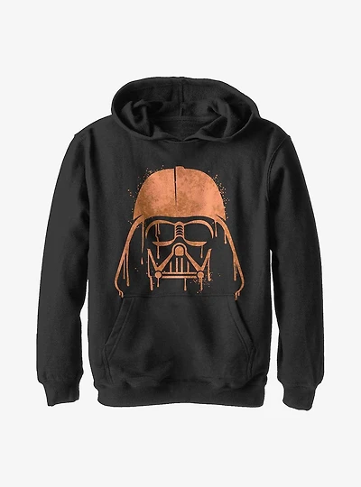 Star Wars Orange Vader Drip Youth Hoodie