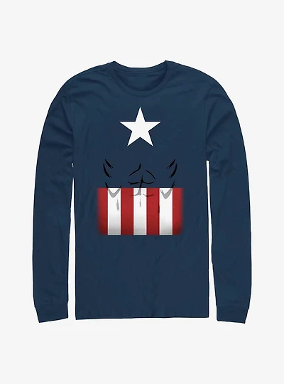 Marvel Captain America Simple Suit Long-Sleeve T-Shirt