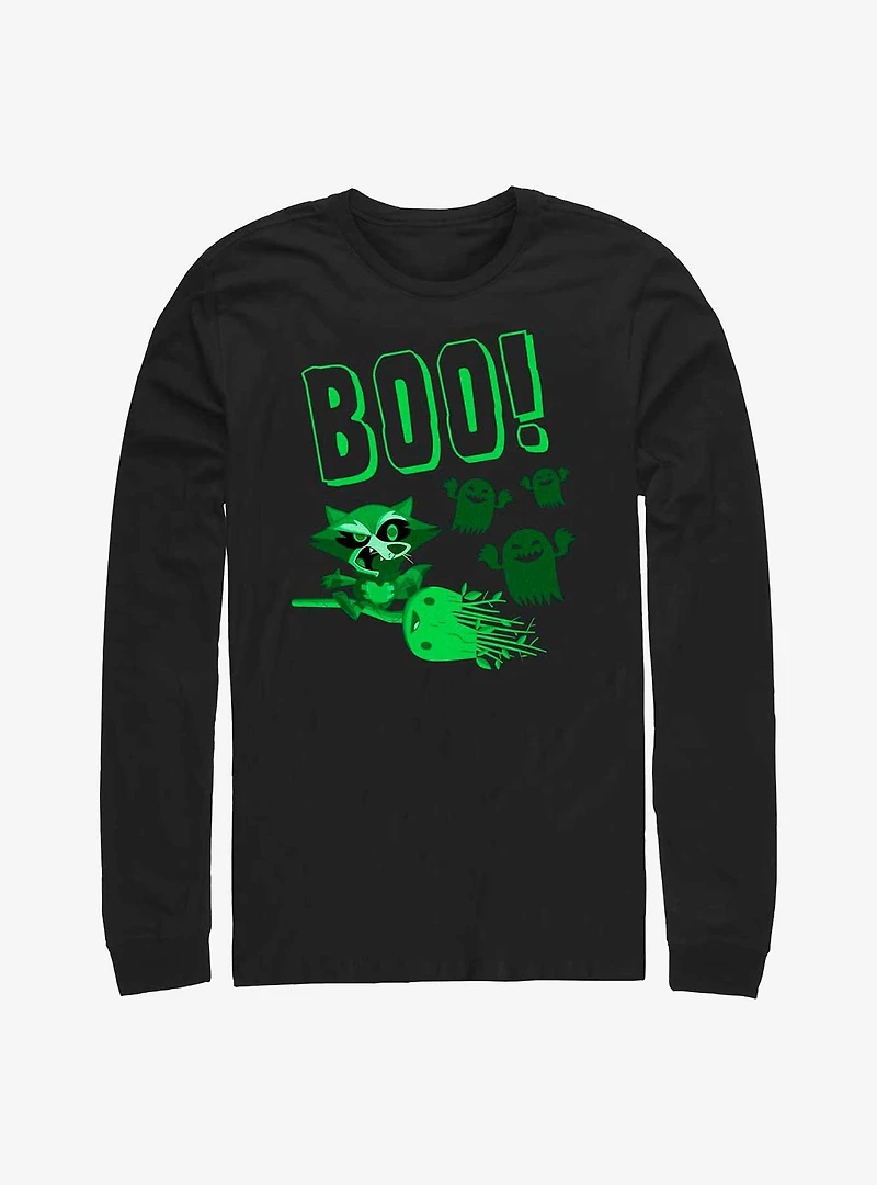 Marvel Guardians Of The Galaxy Boo Rocket Long-Sleeve T-Shirt