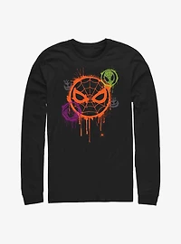 Marvel Spider-Man Spooky Spider Stencil Long-Sleeve T-Shirt